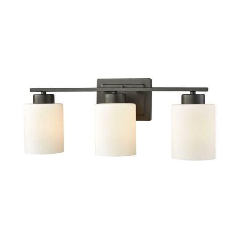 Summit Place 3 Light For The Bath In Oil Rubbed Bronze With Opal White