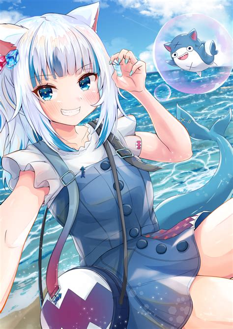 Safebooru 1girl Absurdres Animal Ears Bag Bangs Beach Bloop Gawr