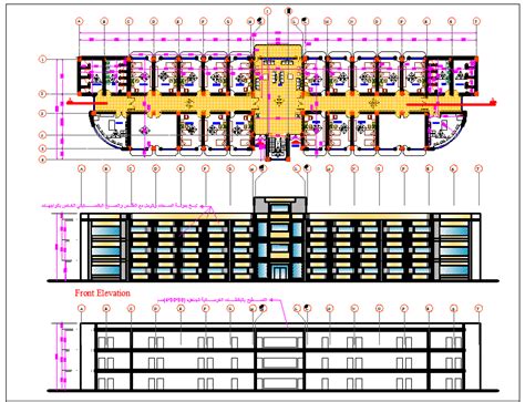 Hostel Floor Plan In Dwg File Cadbull Hotel Floor Floor Plans