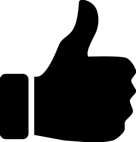 Thumbs Up Icon Black Clip Art At Vector Clip