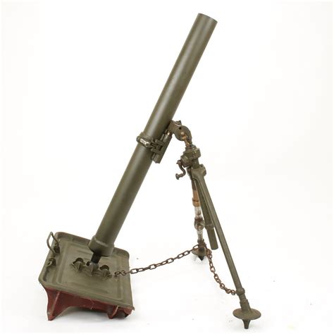 Original U S Wwii M1 81mm Display Mortar International Military Antiques
