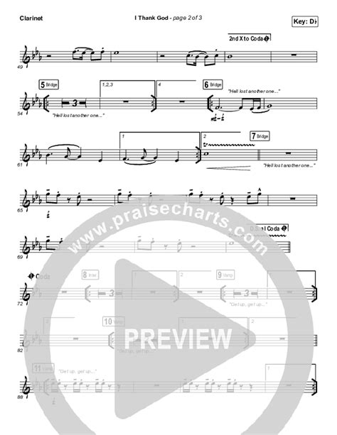 I Thank God Clarinet Sheet Music PDF Maverick City Music Dante Bowe