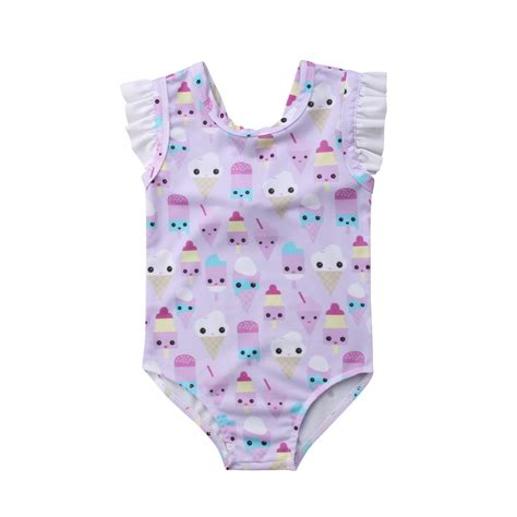 Kids Baby Girls Flower Bowknot Bathing Suit Cute Baby Girl Bathers