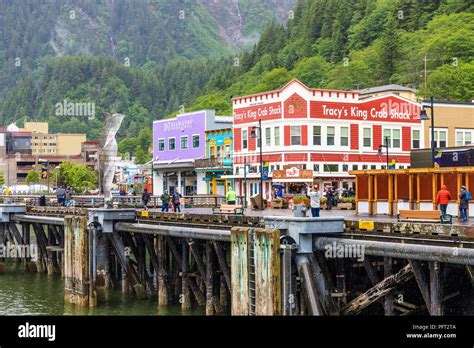 The Harbour Front On A Rather Wet Day In Juneau The Capital City Of