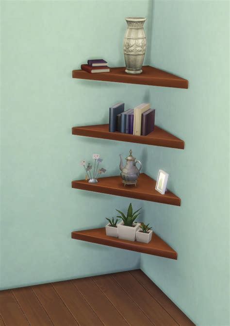 Mod The Sims The Mega Minimal Corner Shelf By