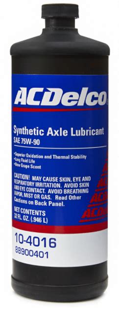 Gl 5 75w 90 Synthetic Axle Lubricant 1 Qt 88900401