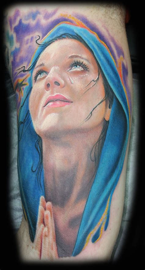 Virgin Mary Tattoo By Stevie Monie Tattoonow