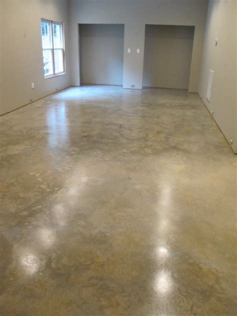 Thoroughly sweep the floor and dispose of debris. Natural concrete floor sanded and sealed with Euclid ...
