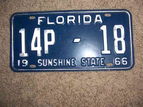 1974 Florida License Platetag Number 10d12578 Classic Fl
