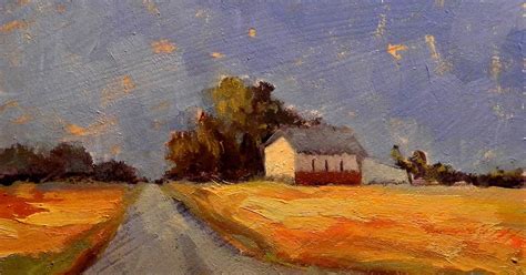 Heidi Malott Original Paintings Autumn Sunset Landscape Barn