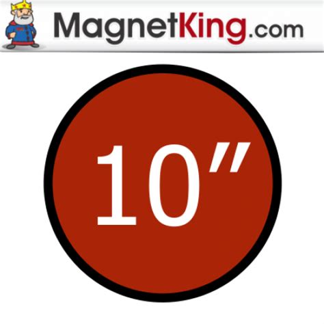 10 In Circle Medium Plain Magnet