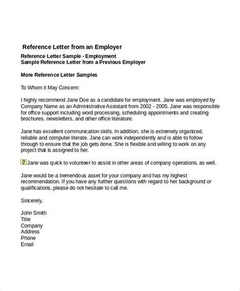 7 Reference Letter For Employee Examples Pdf Examples