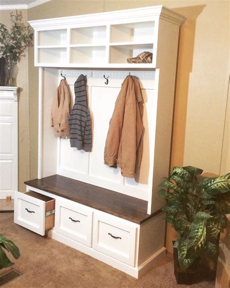 Store your clothes and shoes in one convenientstore your clothes and shoes in one convenient place with the prepac compact wardrobe with shoe storage. THE AMANA 4 section Entryway bench | Home, Entryway ...