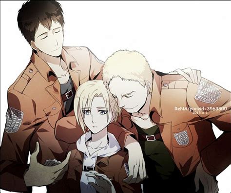 bertholdt annie and reiner attack on titan art attack on titan ships attack on titan fanart