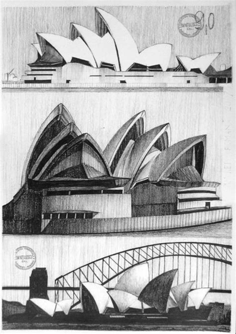 How To Draw Sydney Opera House Easy Draw Easy
