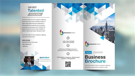 Free Corporate Business Brochure -Tri Fold Design - GraphicsFamily