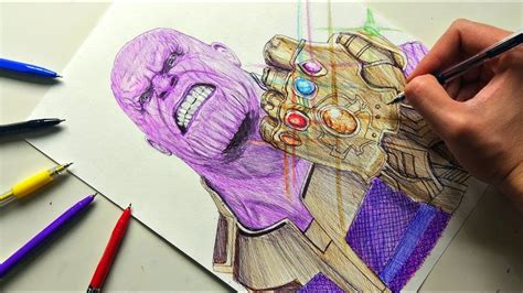 Drawing Thanos Avengers Infinity War Youtube