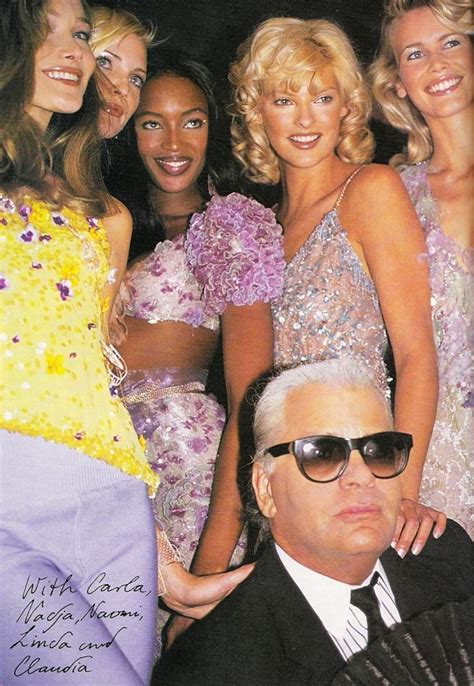 Carla Nadja Naomi Linda Claudia Karl Lagerfeld For Chloe 1995