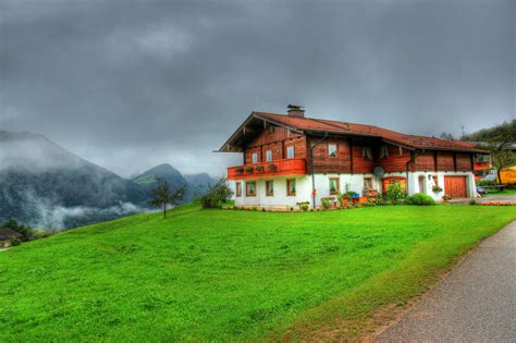 House In The Mountains Of Germany Hd Wallpaper Background Image