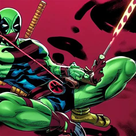 Deadpool Poison Ivy Venom Marvel Dc Comic Book Stable Diffusion