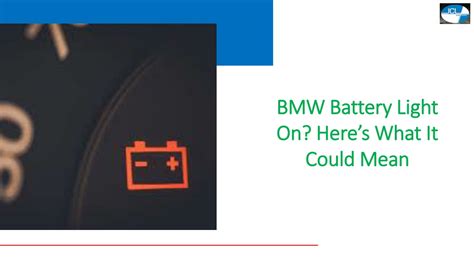 Ppt What Does The Battery Light Mean On Your Bmw And What To Do When It