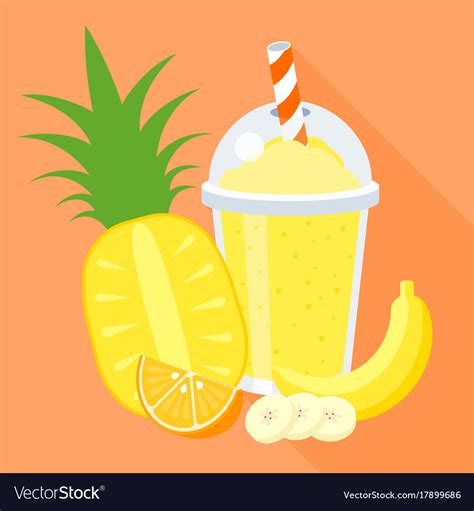 smoothie with fruits royalty free vector image