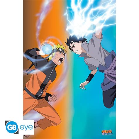 Naruto Shippuden Poster Maxi 915x61 Naruto Vs Sasuke Abysse Corp