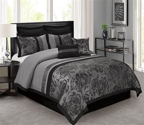 Buy Unique Home Tang 7 Piece Comforter Bed In A Bag Ruffled Clearance Bedding Set Fade Resistant