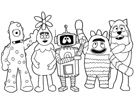 Muno the cyclops, the pink poofa that can be identified easily by her flower feature, brobee the green monster. LAMINAS PARA COLOREAR - COLORING PAGES: Yo Gabba Gabba ...