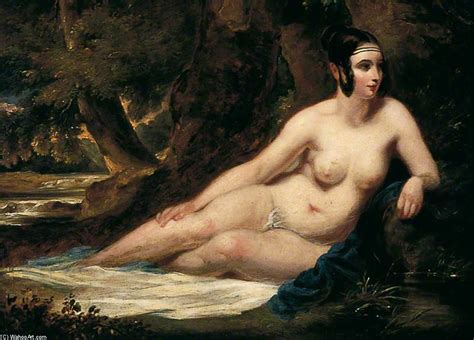 Oil Painting Replica Reclining Female Nude In A Landscape By William