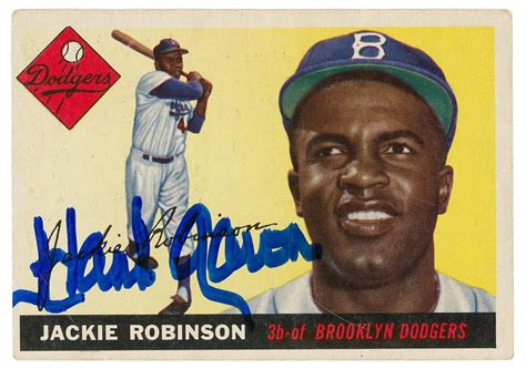 Lot Detail 1955 Topps 50 Jackie Robinson Signed By Hank Aaron Jsa