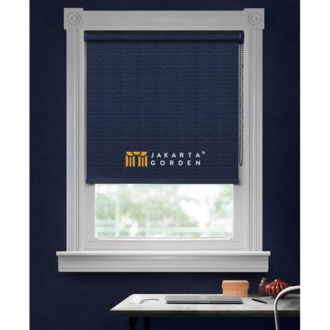 Roller Blind Blackout Super Navy Jakarta Gorden