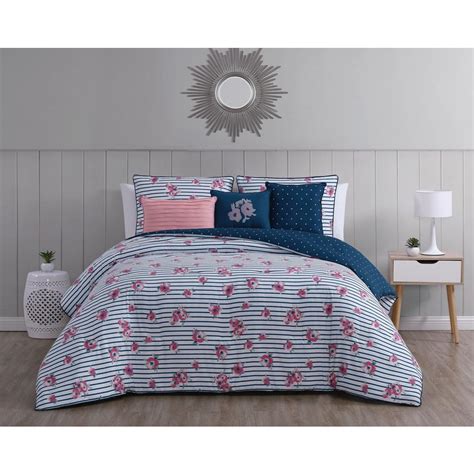 Pink Comforter Set Wliarleo Plaid Bedding Set Modern Style Pillowcase