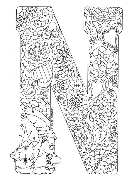 Letter N Coloring Page For Kids Letter N Words Colori