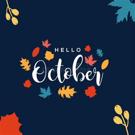 Hello October Vector Design Illustration For Banner And Background