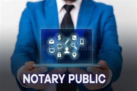 Handwriting Text Notary Public Concept Meaning Legality Documentation