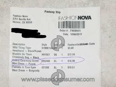 Resolved: Do not order from Fashion Nova Apr 04, 2022 @ Pissed Consumer