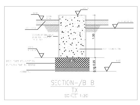 Rcc Raft Foundation Sectional Details Dwg Thousands Of Free Autocad