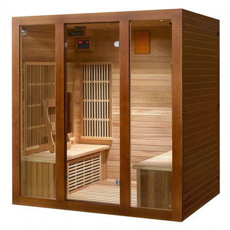 Sunray Roslyn 4 Person Cedar Sauna Wcarbon Heatersside Bench Seating