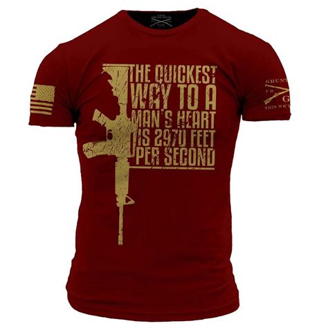 Quickest Way Grunt Style Shirts Military Shirts Mens Tshirts