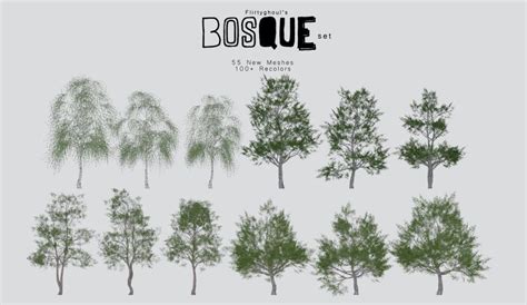 Bosque Tree Set By Flirtyghoul Liquid Sims