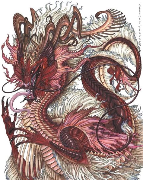Red Asian Dragon Chinese Dragon Dragon Art Japanese Dragon