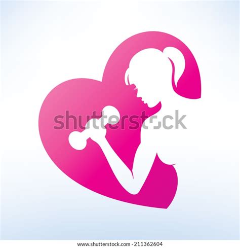 Active Woman Doing Fitness Symbol Sport Stock Vector Royalty Free