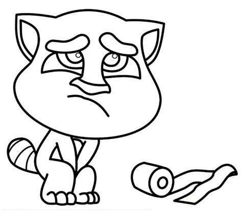 Talking Tom Say Hi Coloring Page Colouring Ausmalbilder Wecoloringpage Porn Sex Picture