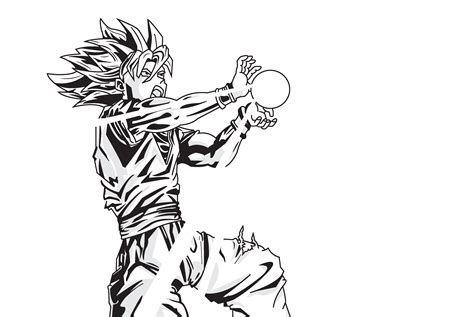 Dragon Ball Z Goku Black And White Design By Jones34289 On Deviantart