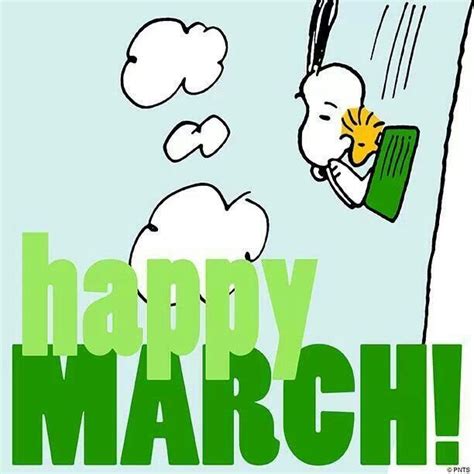 Pin By Mary Stokes On Charlie Brown And Friends Happy March Snoopy