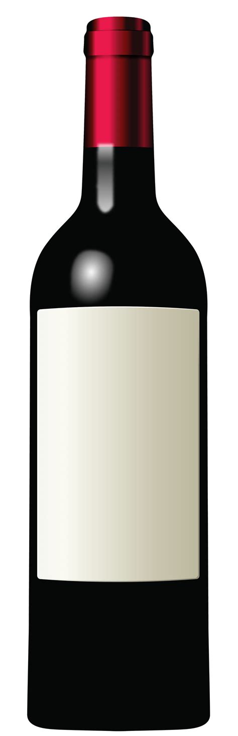 Bouteille de vin rouge avec étiquette vide PNG transparents StickPNG