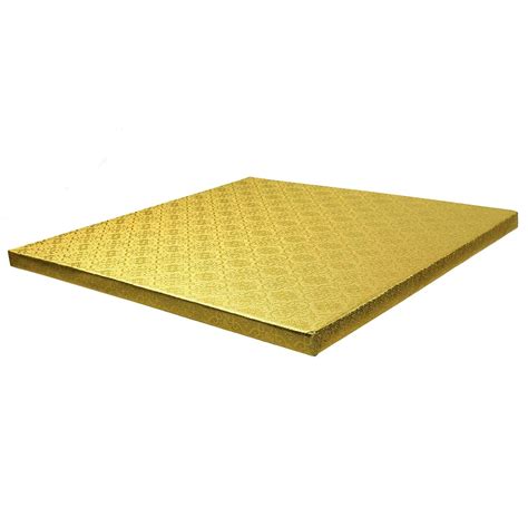 Ocreme Gold Square Cake Pastry Drum Board 12 Inch Thick 18 Inch X 18