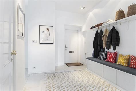 White, clean interior with just a splash of color ...