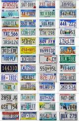 Pictures of State Plate Bingo